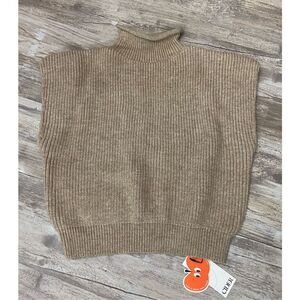 Cider Tan Taupe Sleeveless Sweater Size Small